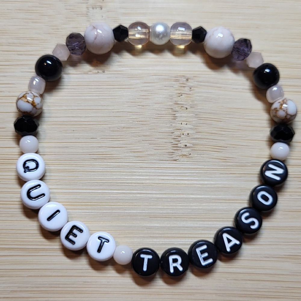 Fornight- Taylor Swift Inspired Lyrics Bracelet- "Quiet Treason"